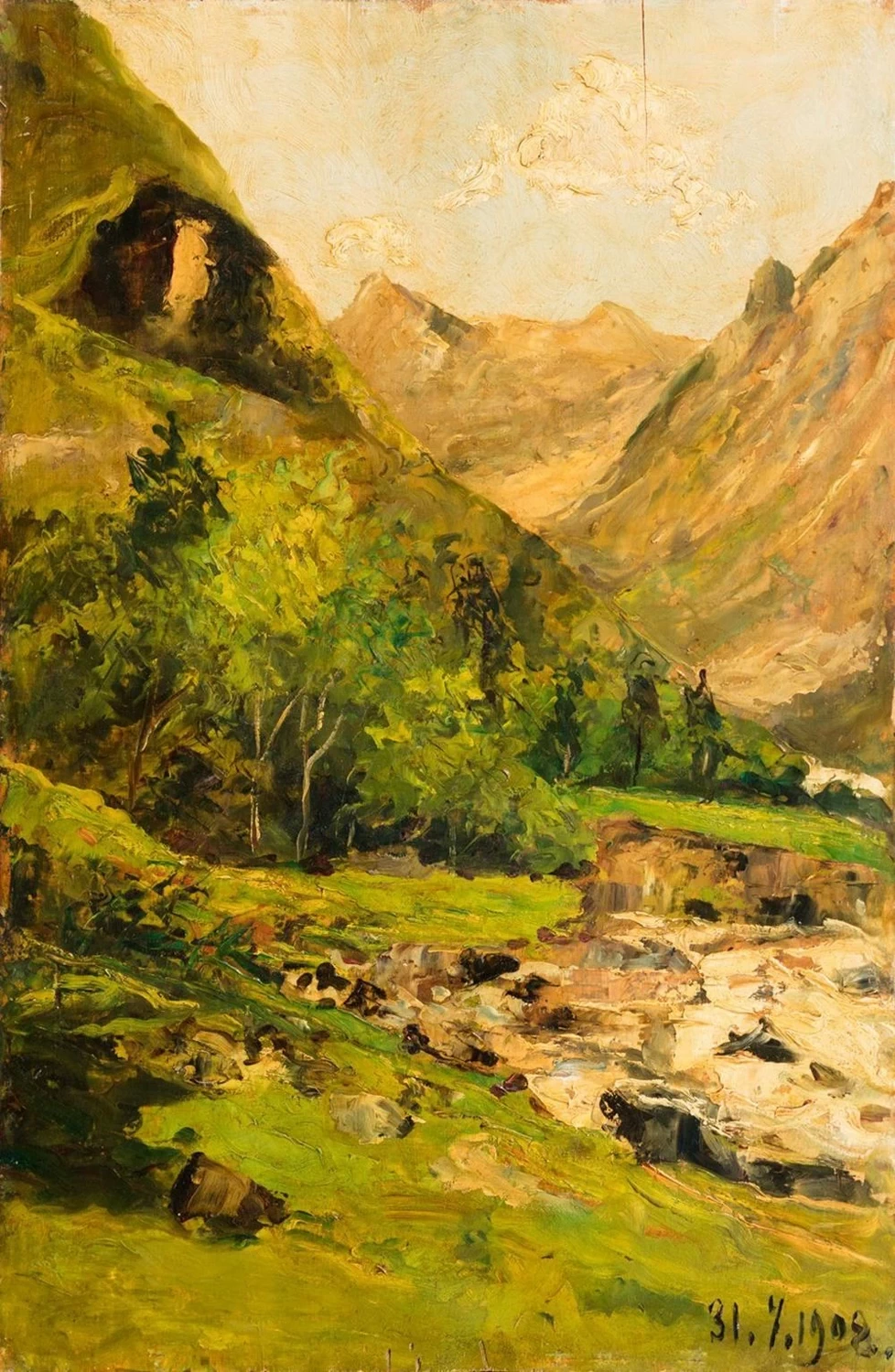Paesaggio di montagna - attribuito